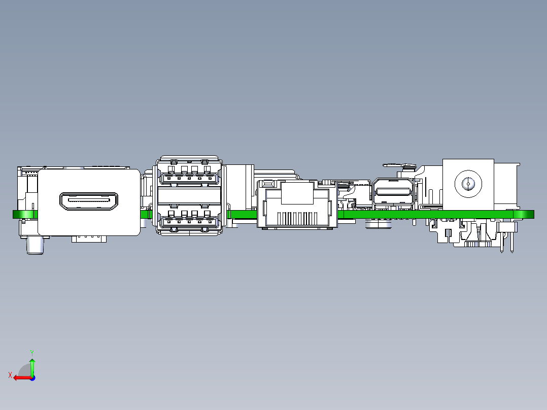 英特尔NUC D34010WYB-D54250WYB主板后视图