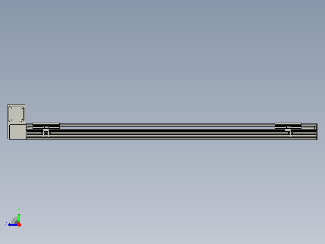 直线模组LHB17-L40-S1350-LU设计图纸右视图
