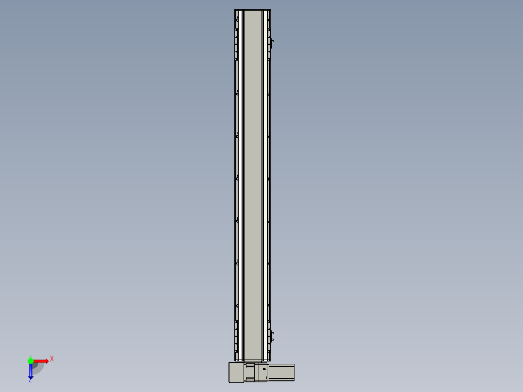 直线模组LHB17-L40-S1350-LU设计图纸俯视图