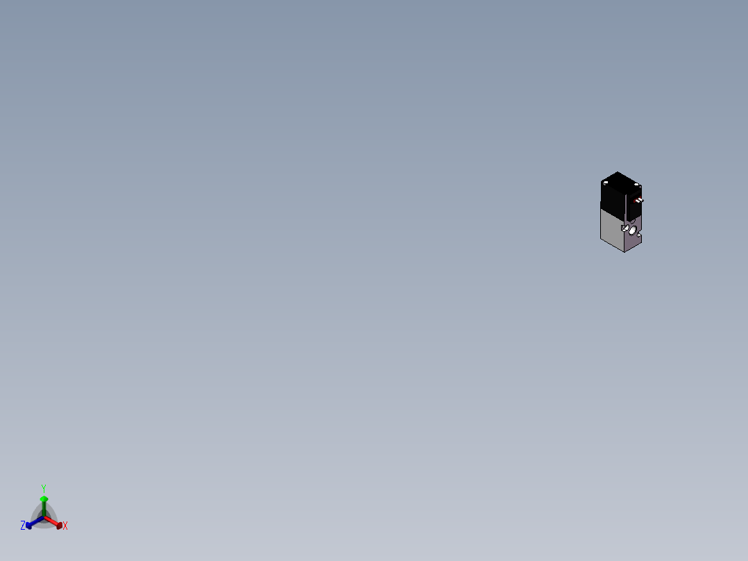 真空电磁阀3PA219-06-3正等轴测图