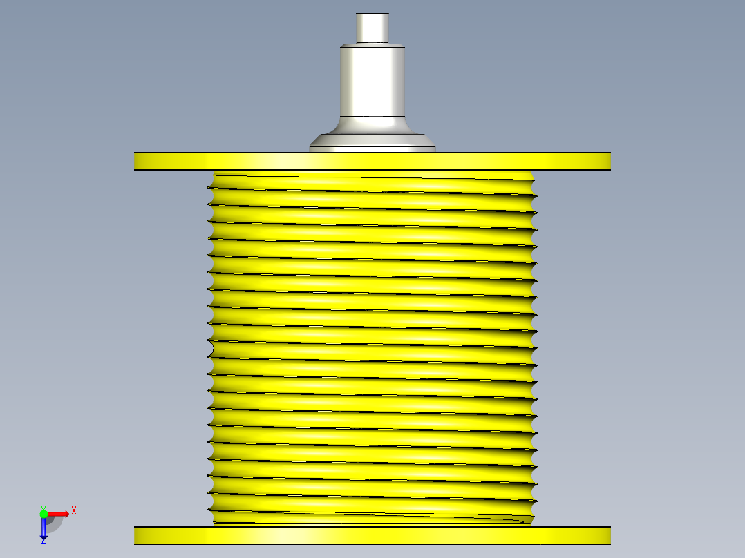 绞车滚筒 - 焊接组件--stl stp俯视图