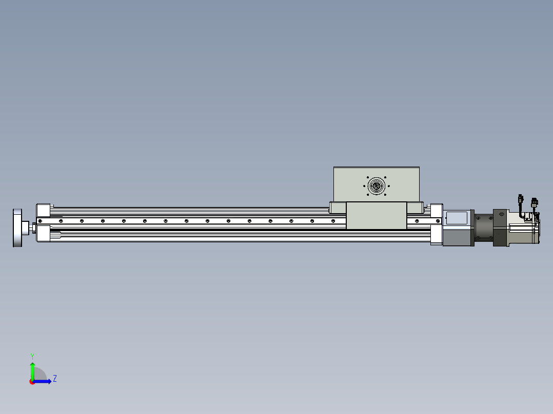 威洛博直线电机模组EB8ZR-L200-S780-LZP75B5K-ZP755K-MS3左视图