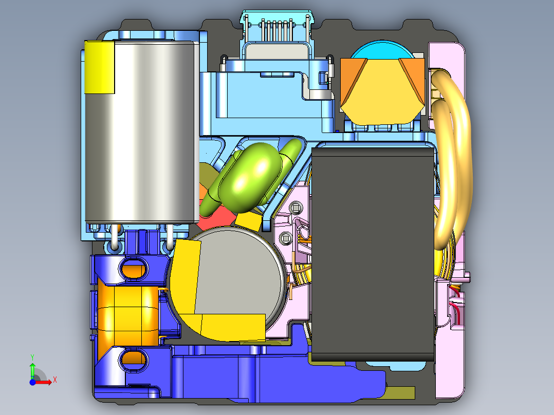 自动取出USW插头设备（sw16可编辑+工程图+bom）前视图