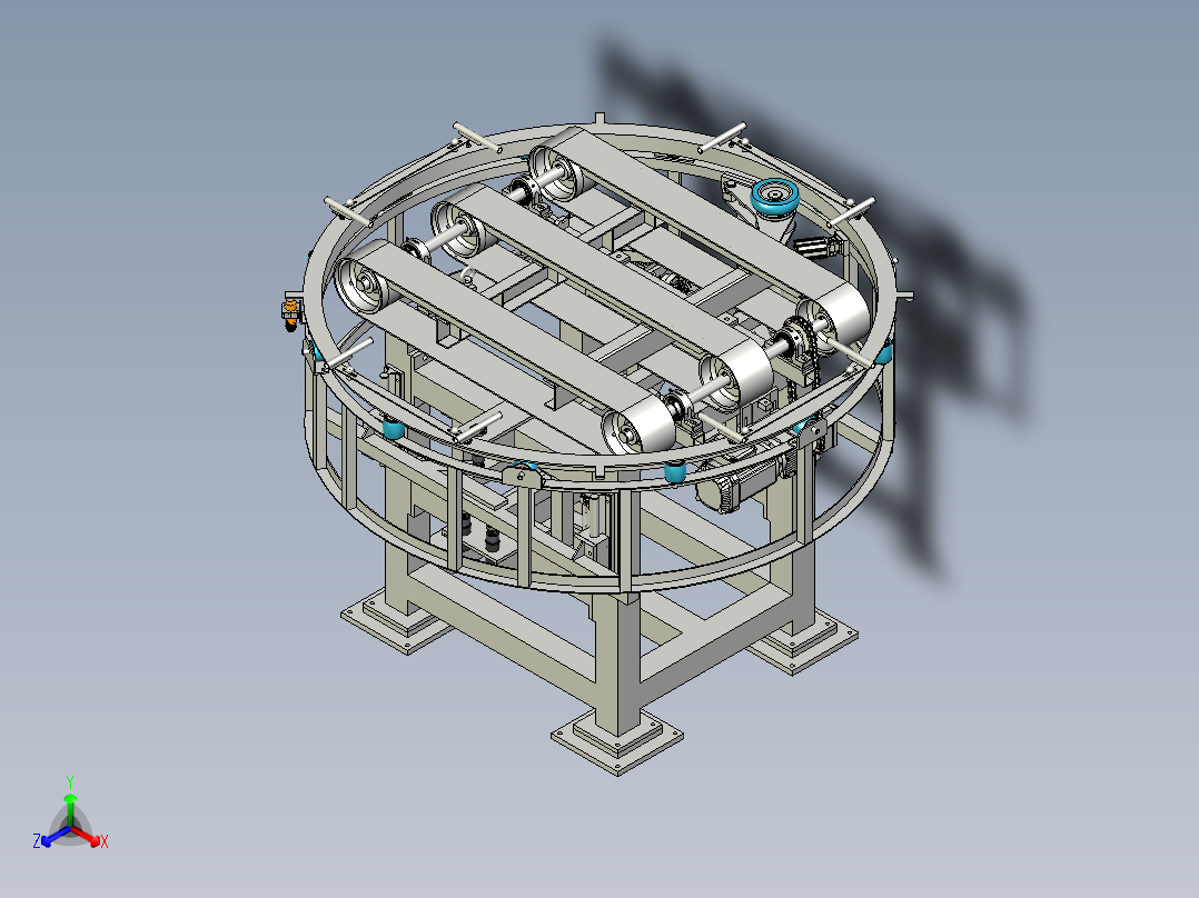 顶升旋转输送机step