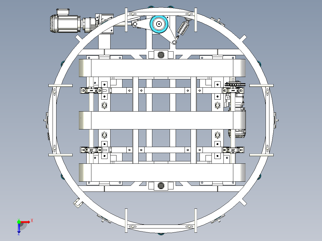 顶升旋转输送机step俯视图