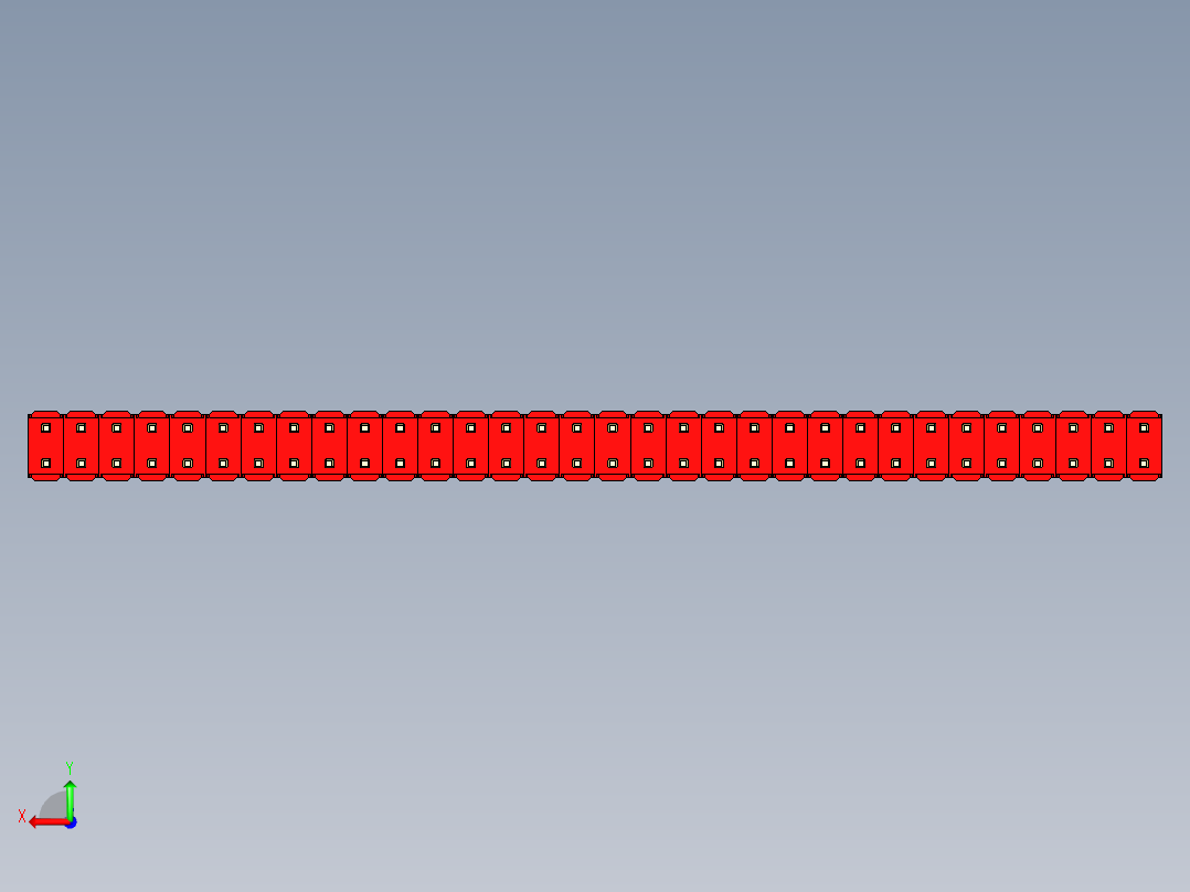 彩色公头100mil（2.54mm）系列-DS1021_red_2x32p_100mil_Type43_rev1.0后视图