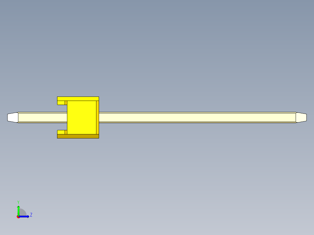 彩色公头100mil（2.54mm）系列-DS1021_yellow_1x28p_100mil_Type5_rev1.0左视图