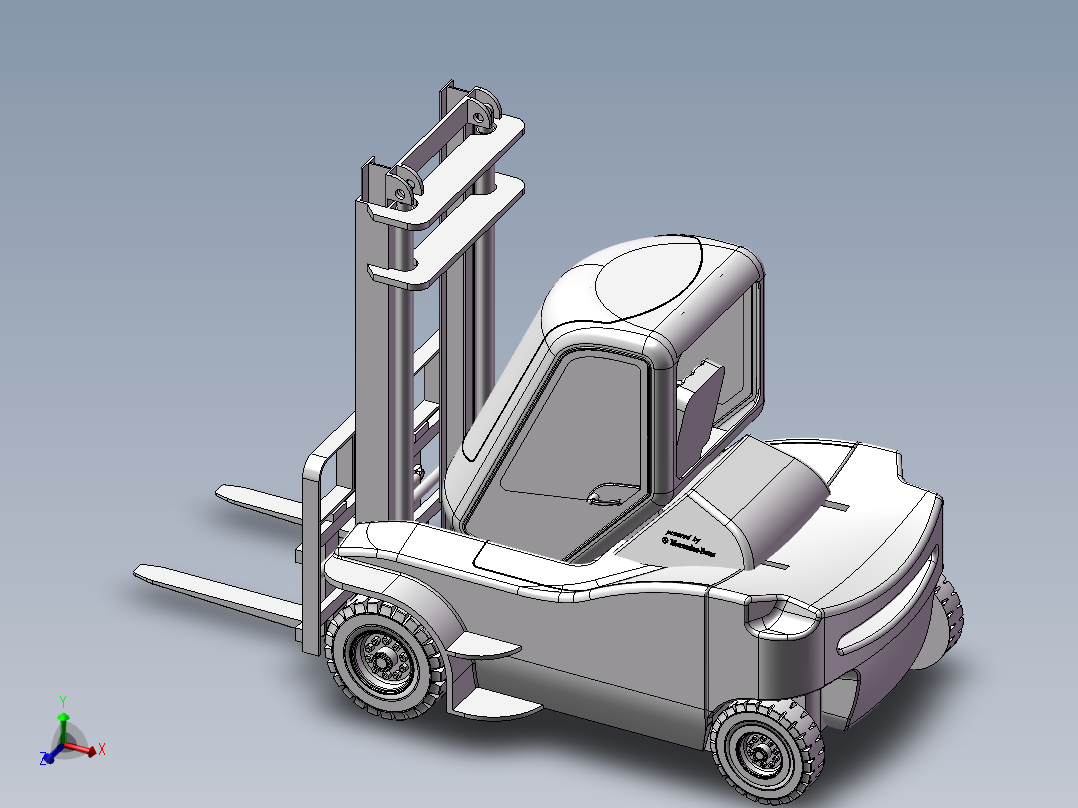 叉车<span style='color: red'>3D</span>图纸