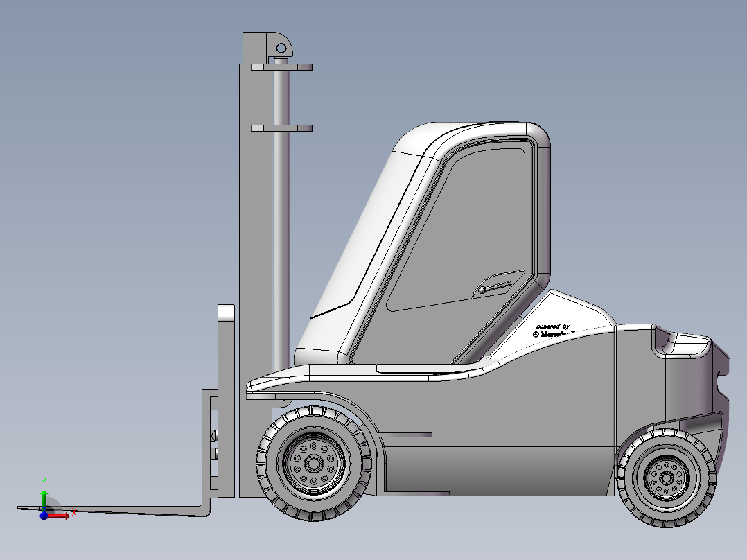 叉车3D图纸前视图