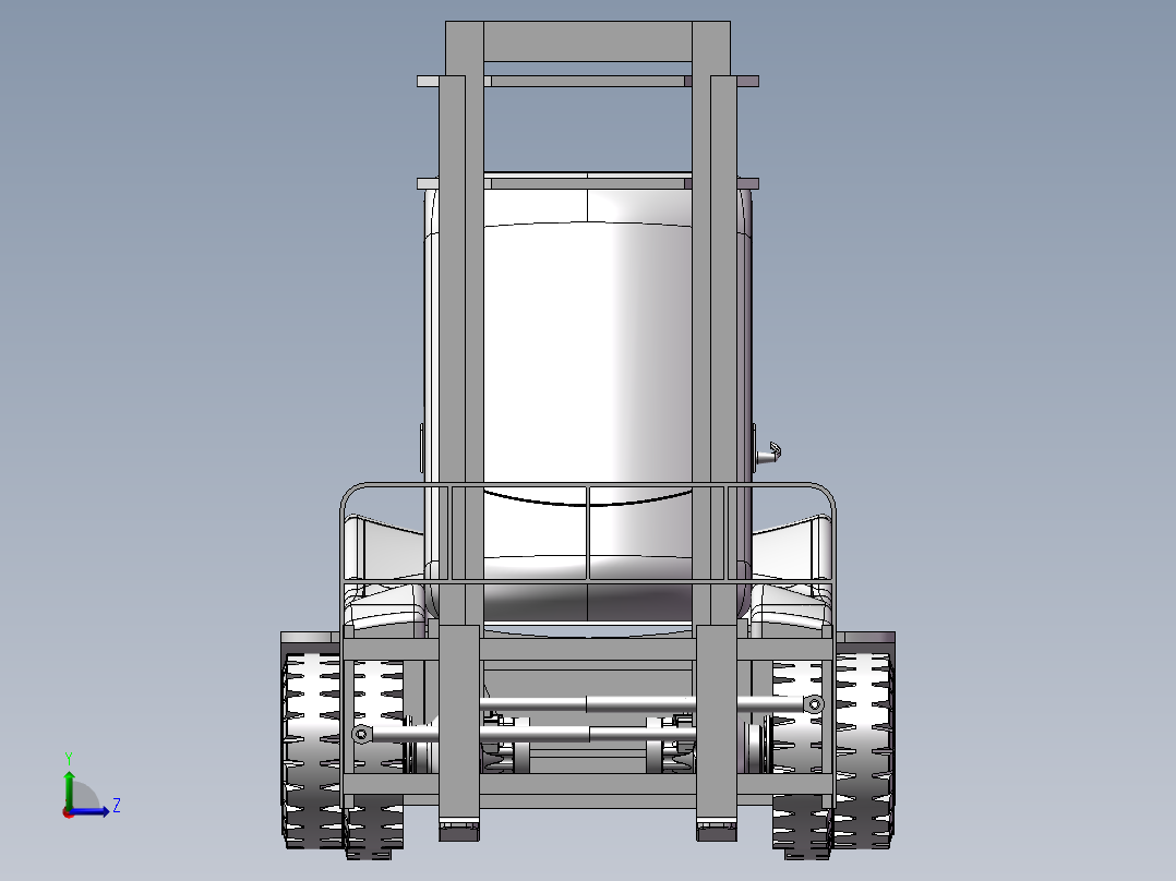 叉车3D图纸左视图