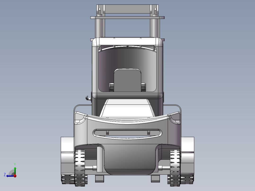 叉车3D图纸右视图