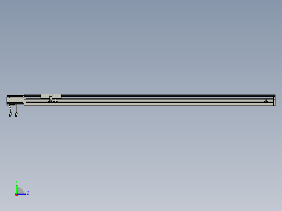 东锦丝杆传动-直线滑台模组DH135-C-L10-S1400-BC-P400W-C3左视图
