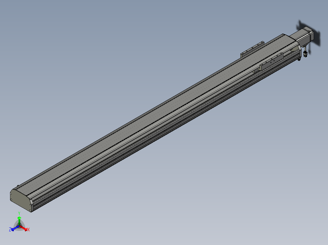 东锦丝杆传动-直线滑台模组DH135-C-L10-S1400-BC-P400W-C3正等轴测图