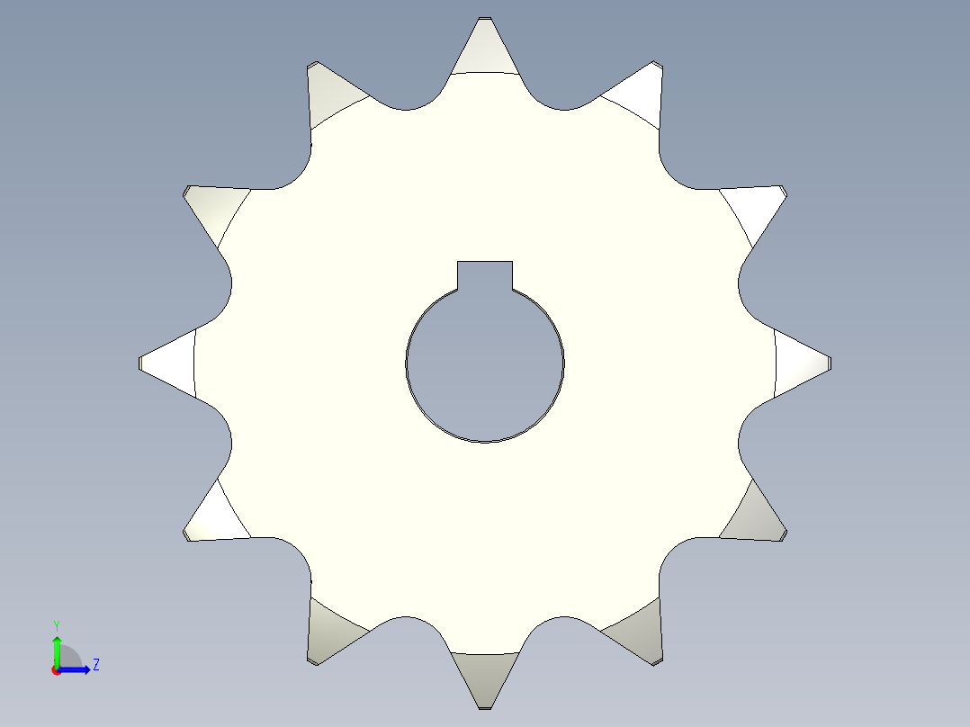 链轮-Sprocket_12-14-7-Y-__1_.stp左视图