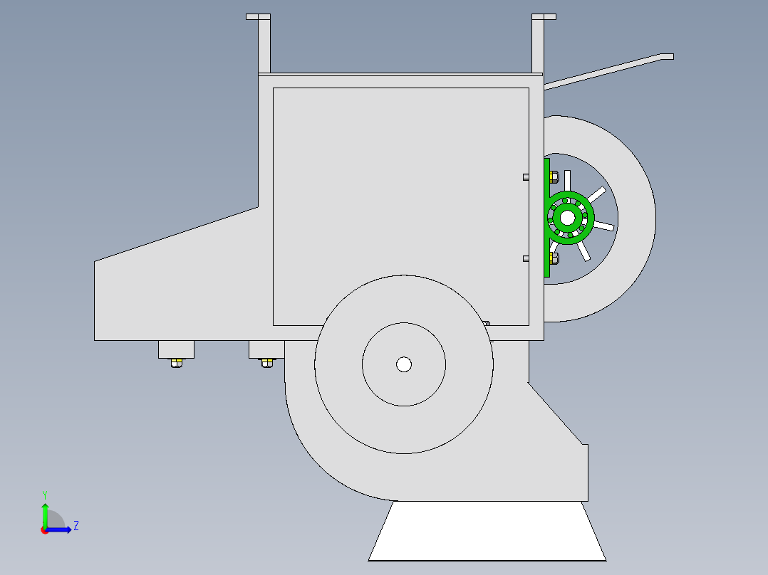花生脱壳机ground-nut-sheller-machine-IGS左视图