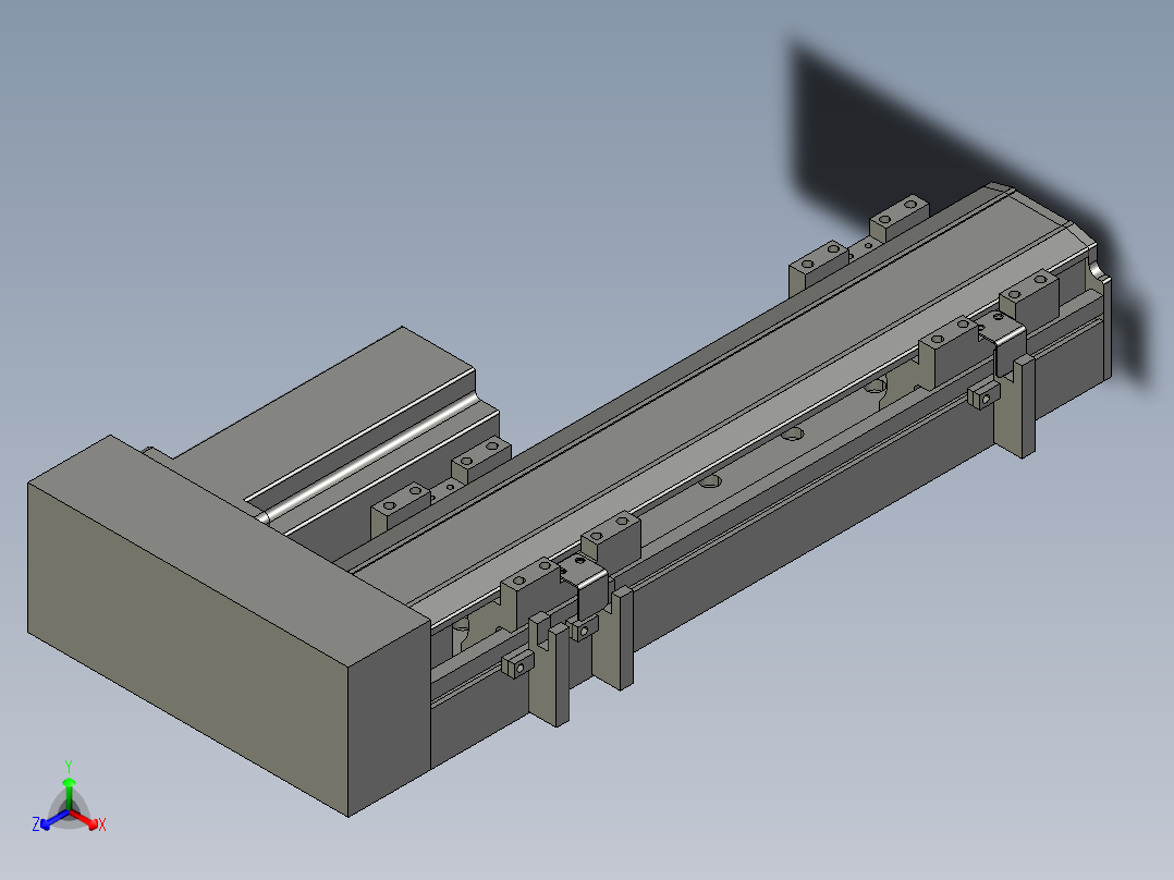 直线模组LHA6-S200-R-200W(16丝杆)设计图纸正等轴测图