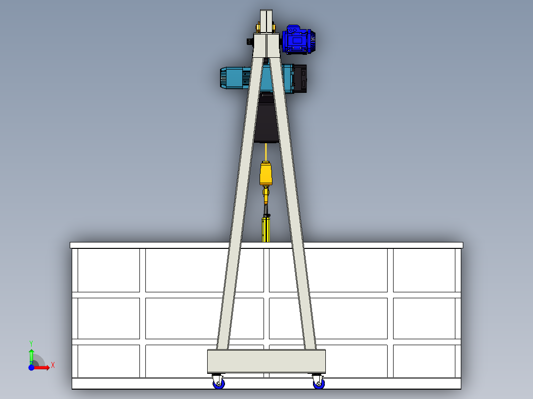 清洁用起重机前视图