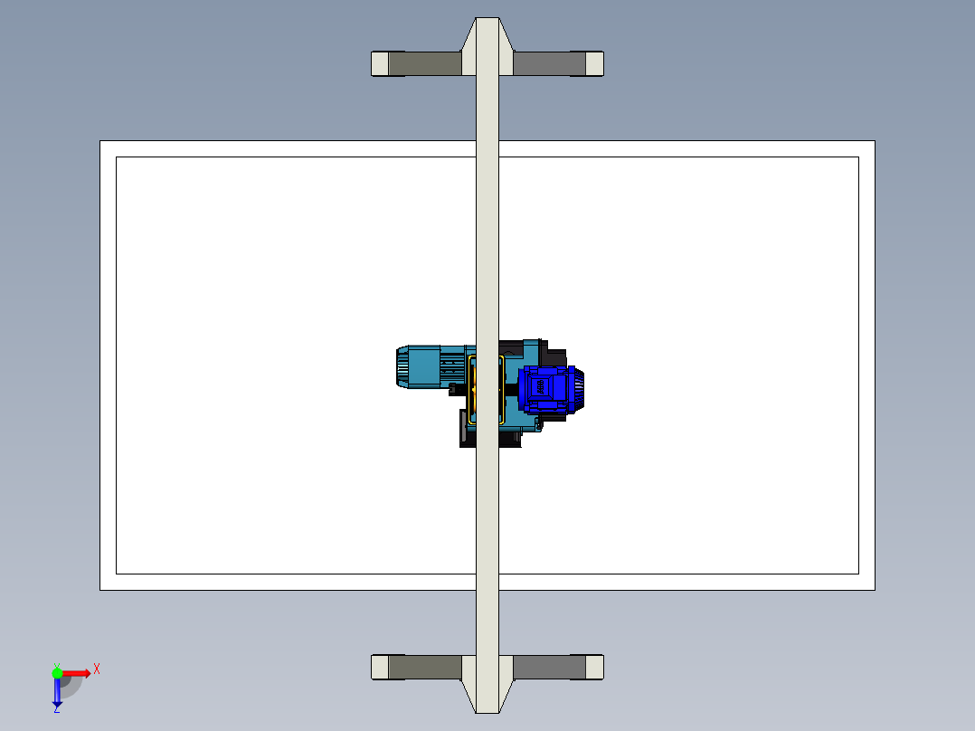 清洁用起重机俯视图