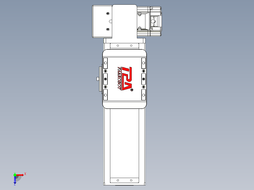 同步带全封闭直线模组TPA-HCB-85D-90-L100-RP-Y-P20-N3俯视图