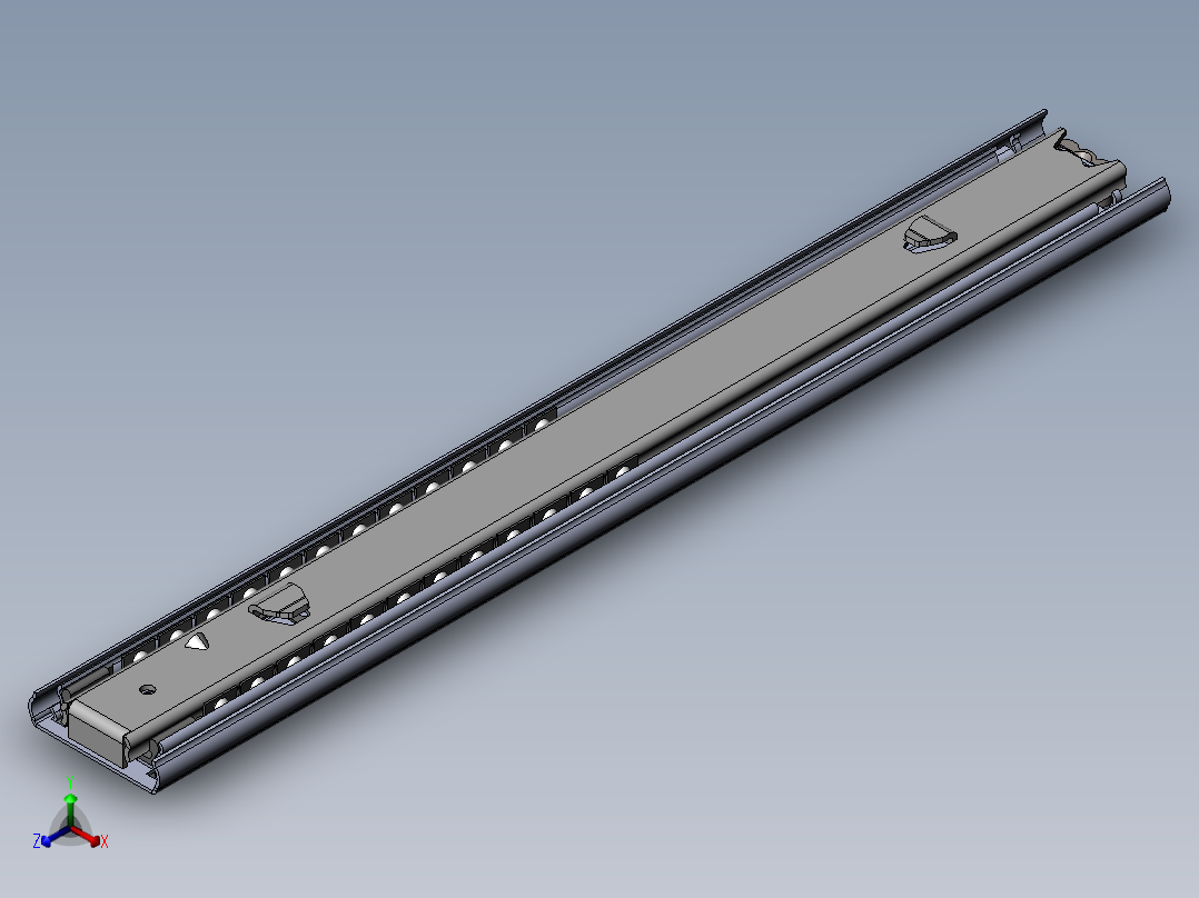 滑轨（左侧和右侧）350毫米抽屉导轨正等轴测图