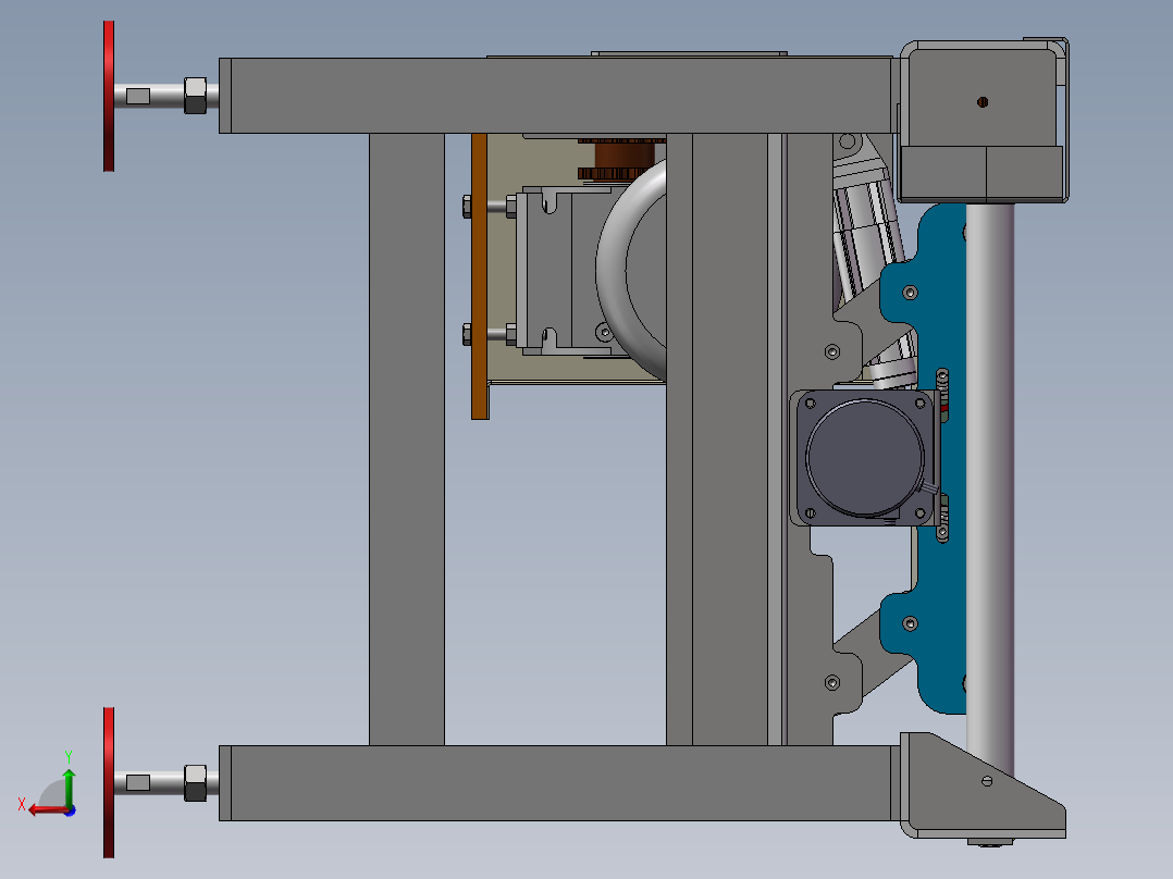 4000 x 420 x 620链式辊道输送机后视图