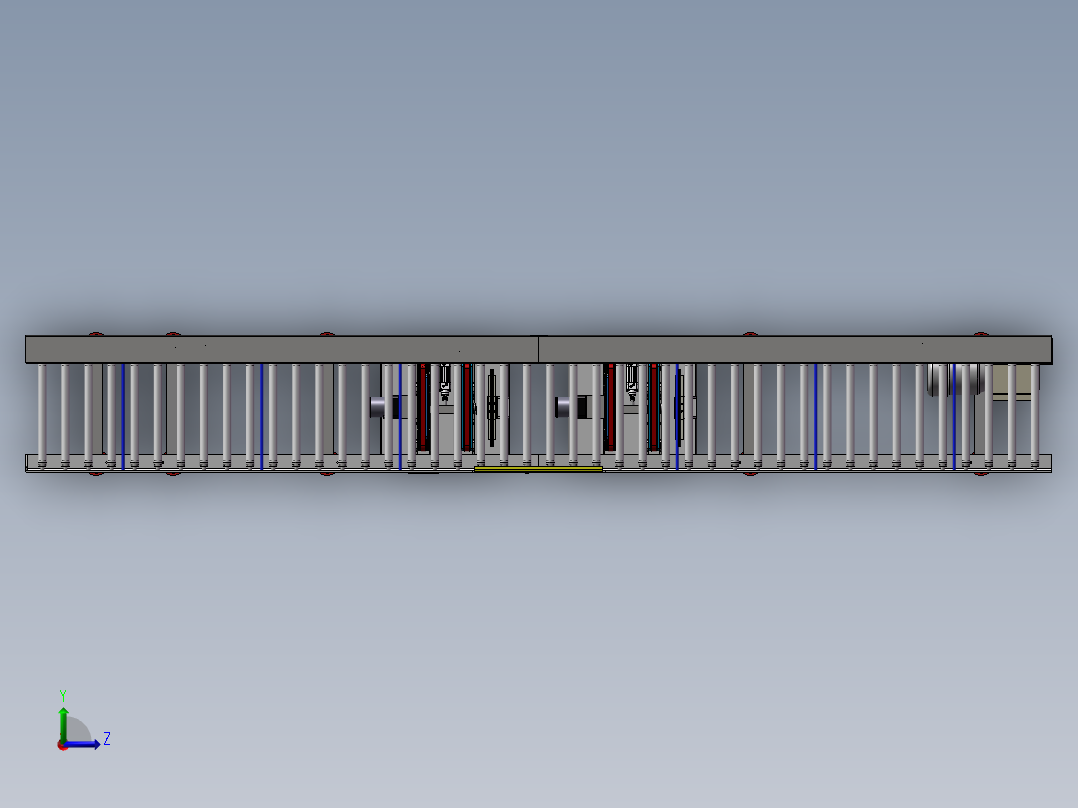 4000 x 420 x 620链式辊道输送机左视图