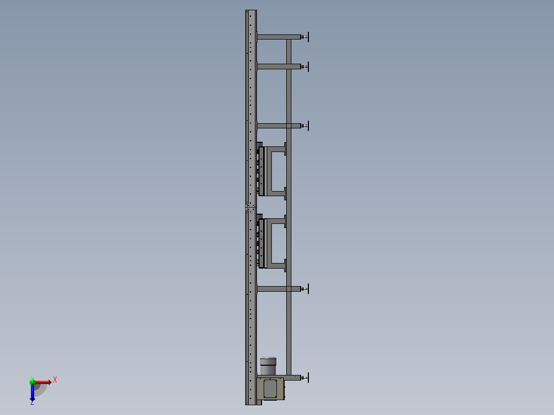 4000 x 420 x 620链式辊道输送机俯视图