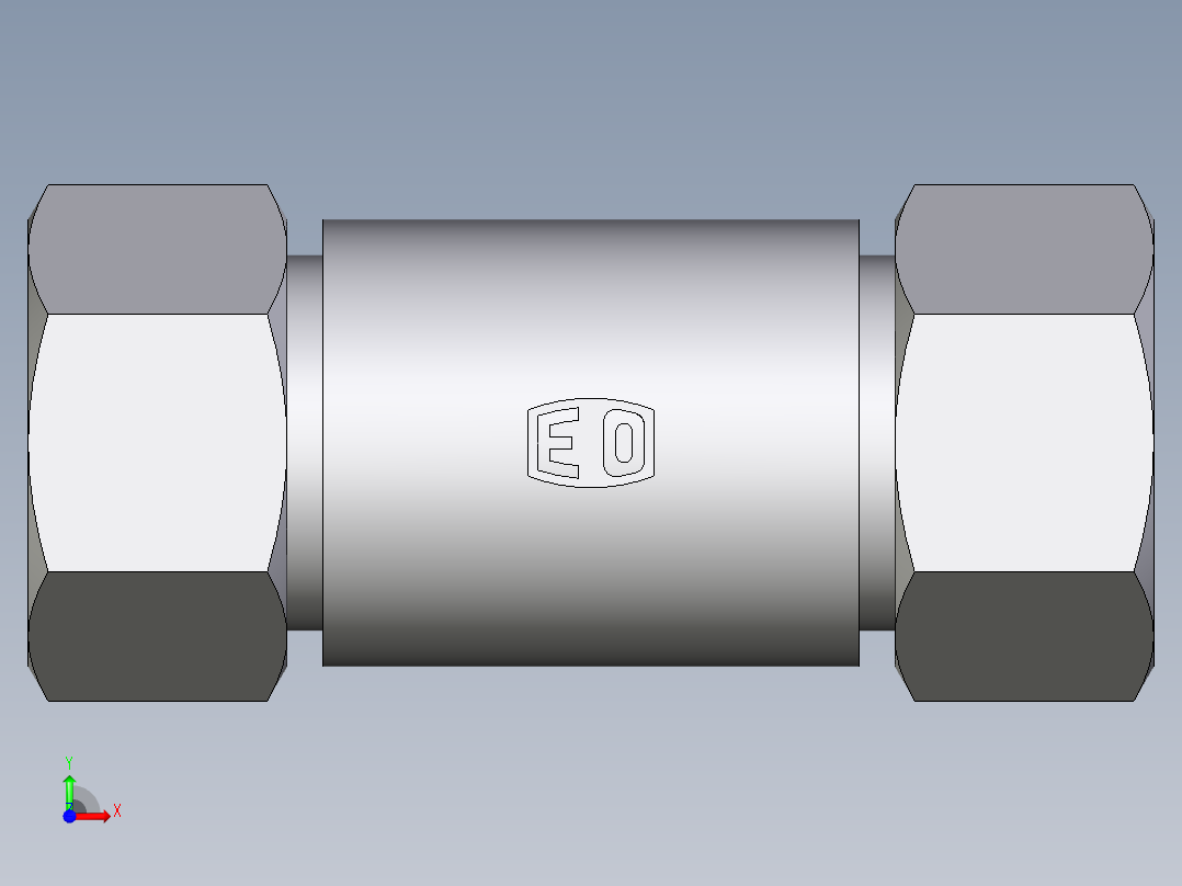 卡套式工业通用硬管接头EO_Weld_bulkhead_fitting_ESV30S71前视图