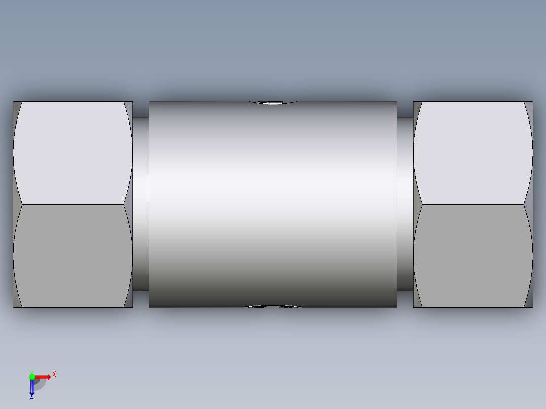 卡套式工业通用硬管接头EO_Weld_bulkhead_fitting_ESV30S71俯视图