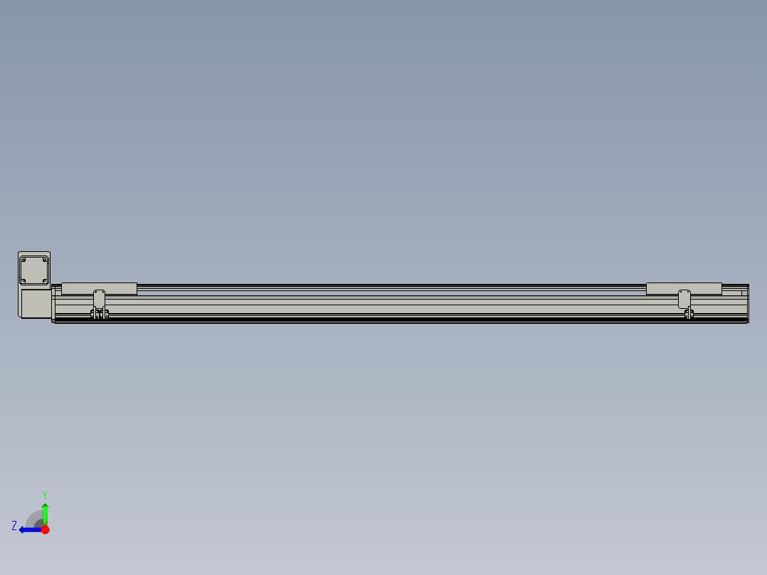直线模组LHB21-L40-S1750-LU设计图纸右视图