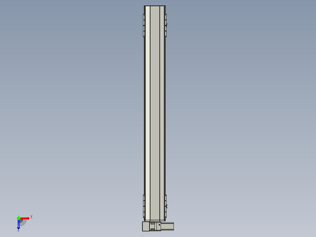 直线模组LHB21-L40-S1750-LU设计图纸俯视图