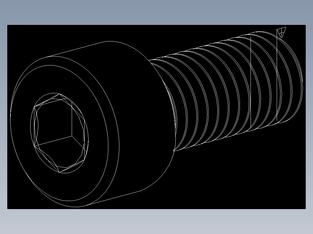 M8 x 1.25mm Thread 18mm LONG SOCKET HEAD CAP SCREW.DWG