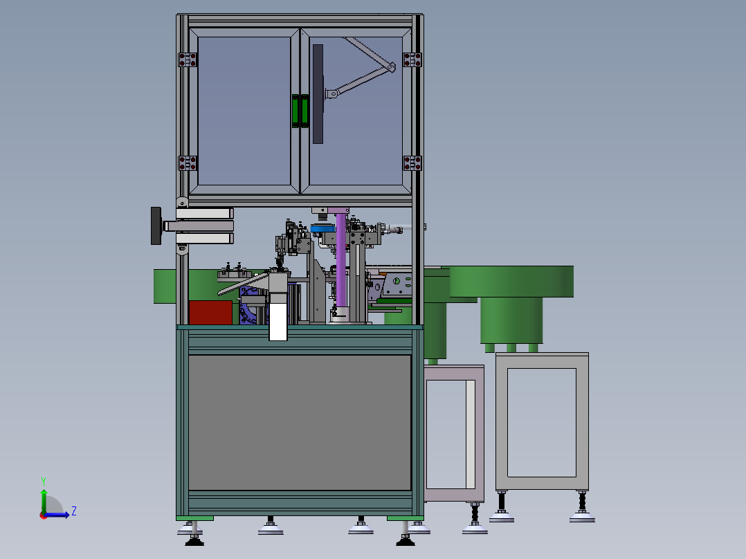 2023.02月-新能源插件组装机公头（sw20可编辑+工程图）左视图