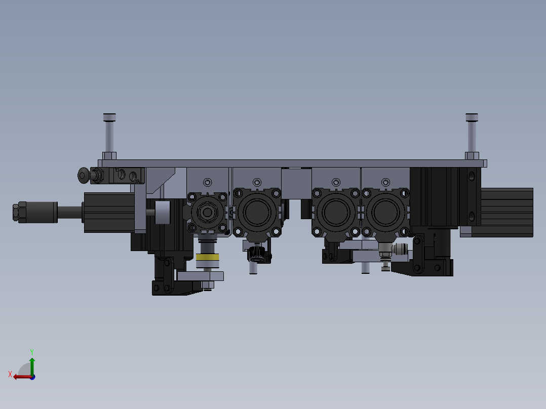 水路集成耐压工装后视图