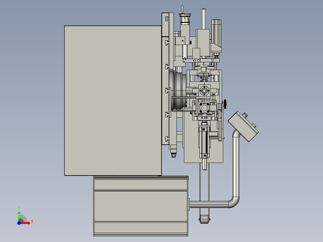 卷绕机3D模型前视图