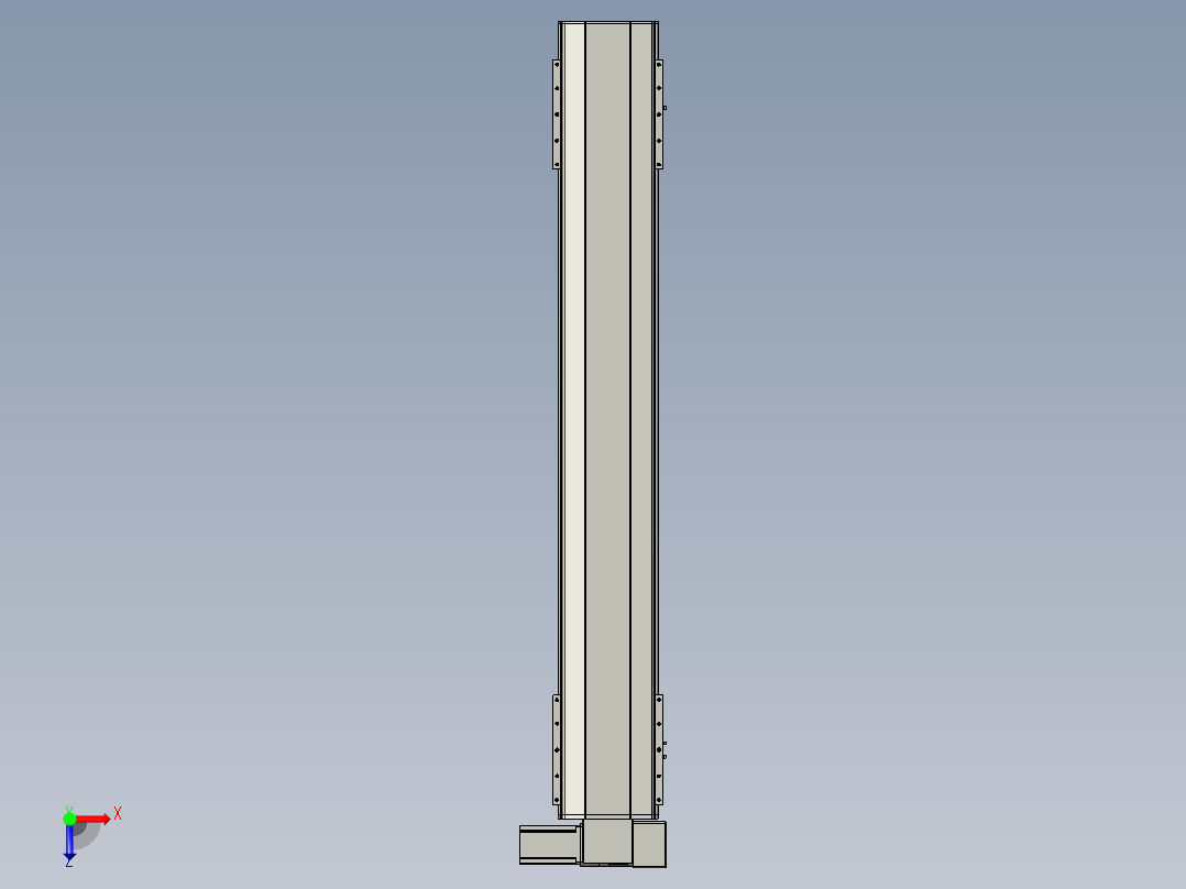 直线模组LHB21-L40-S1300-RD设计图纸俯视图