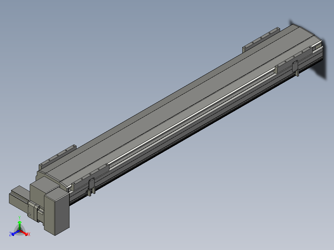直线模组LHB21-L40-S1300-RD设计图纸正等轴测图