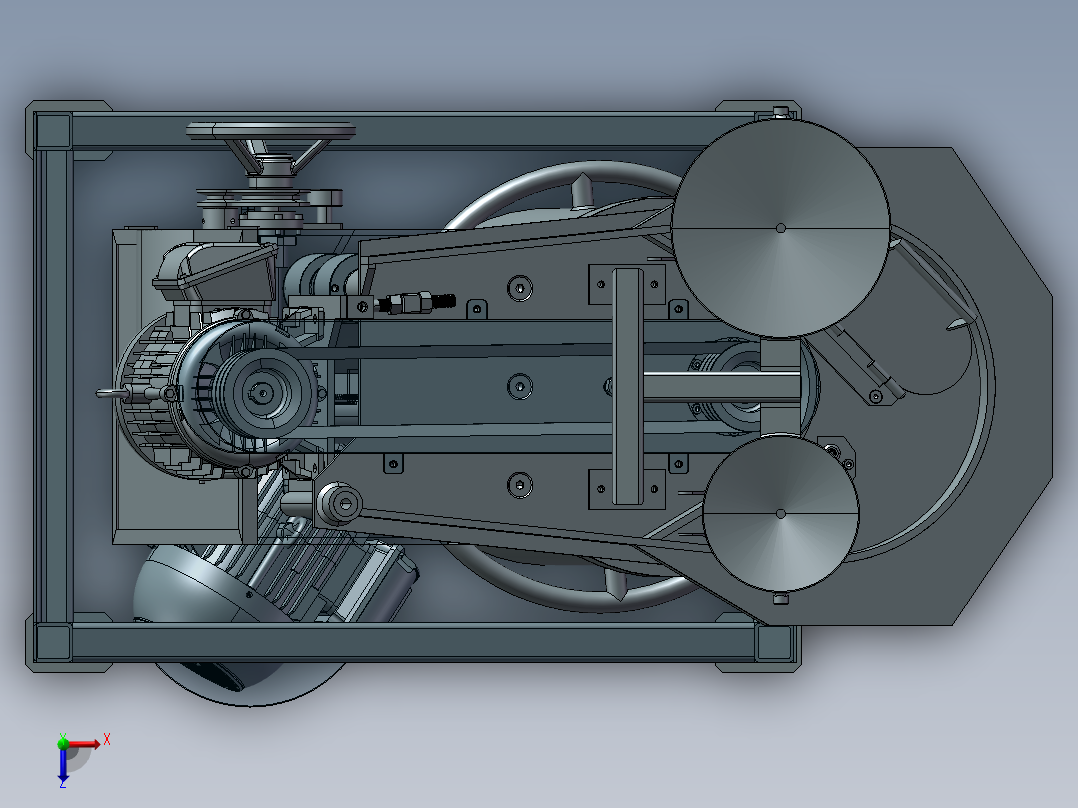 可倾斜造粒机俯视图