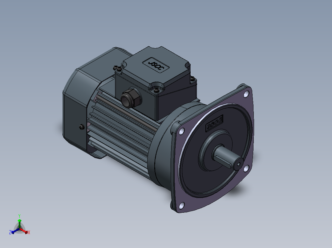 精研电机立式 s250v01-L正等轴测图