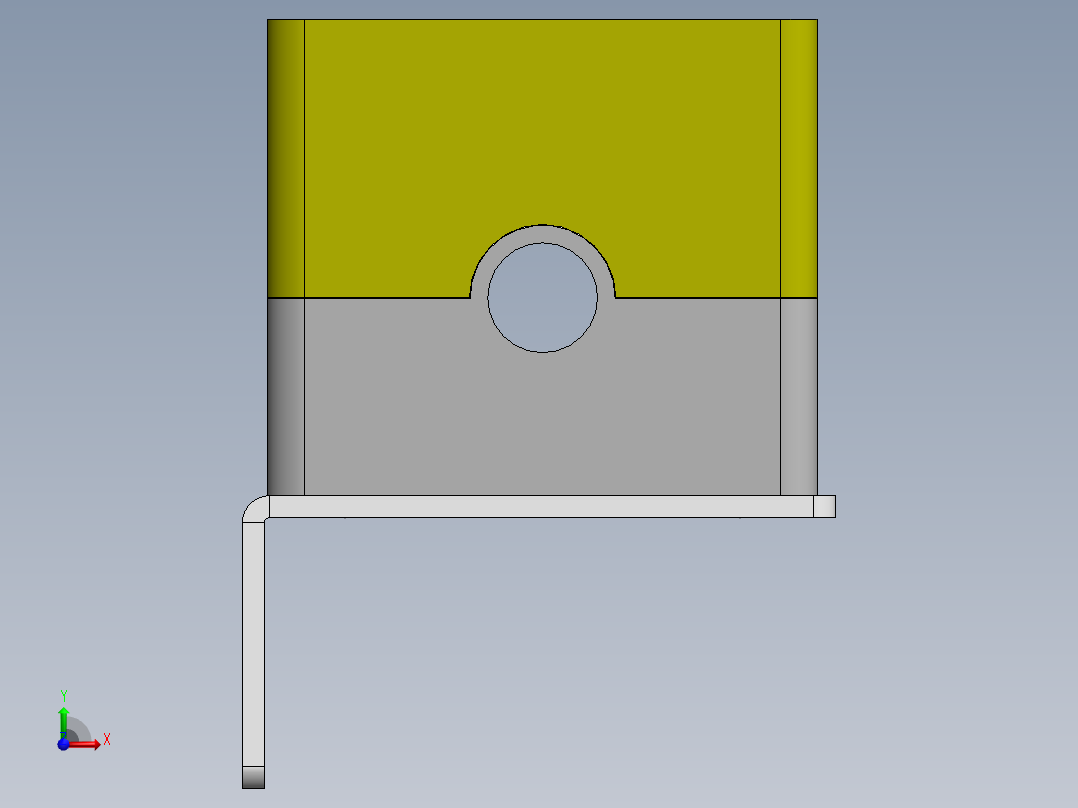 三孔按钮盒组件（天逸）前视图
