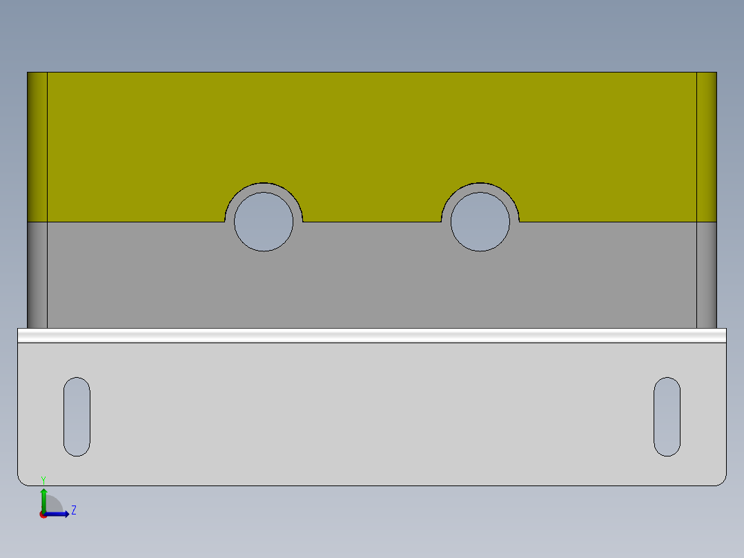 三孔按钮盒组件（天逸）左视图