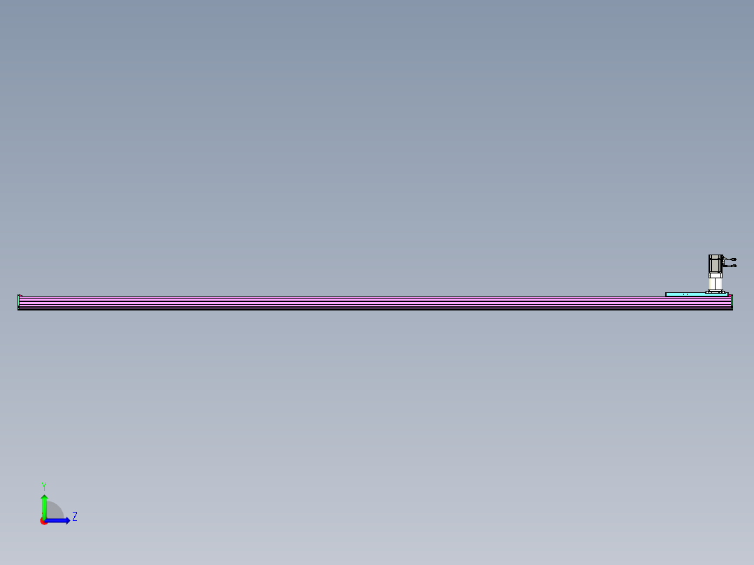 东锦齿条传动DH210G-L167-S3900-BU-减速机+P750W左视图