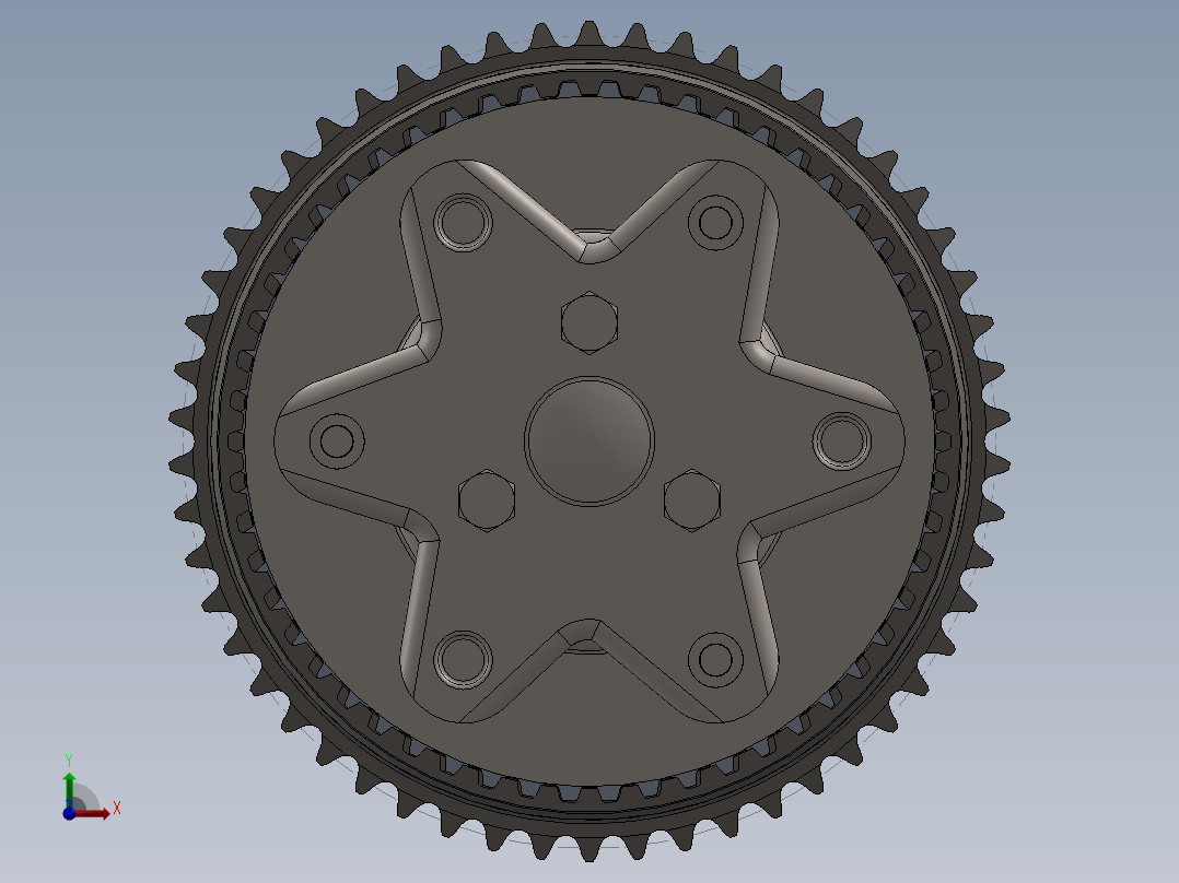 5速摩托车变速箱前视图