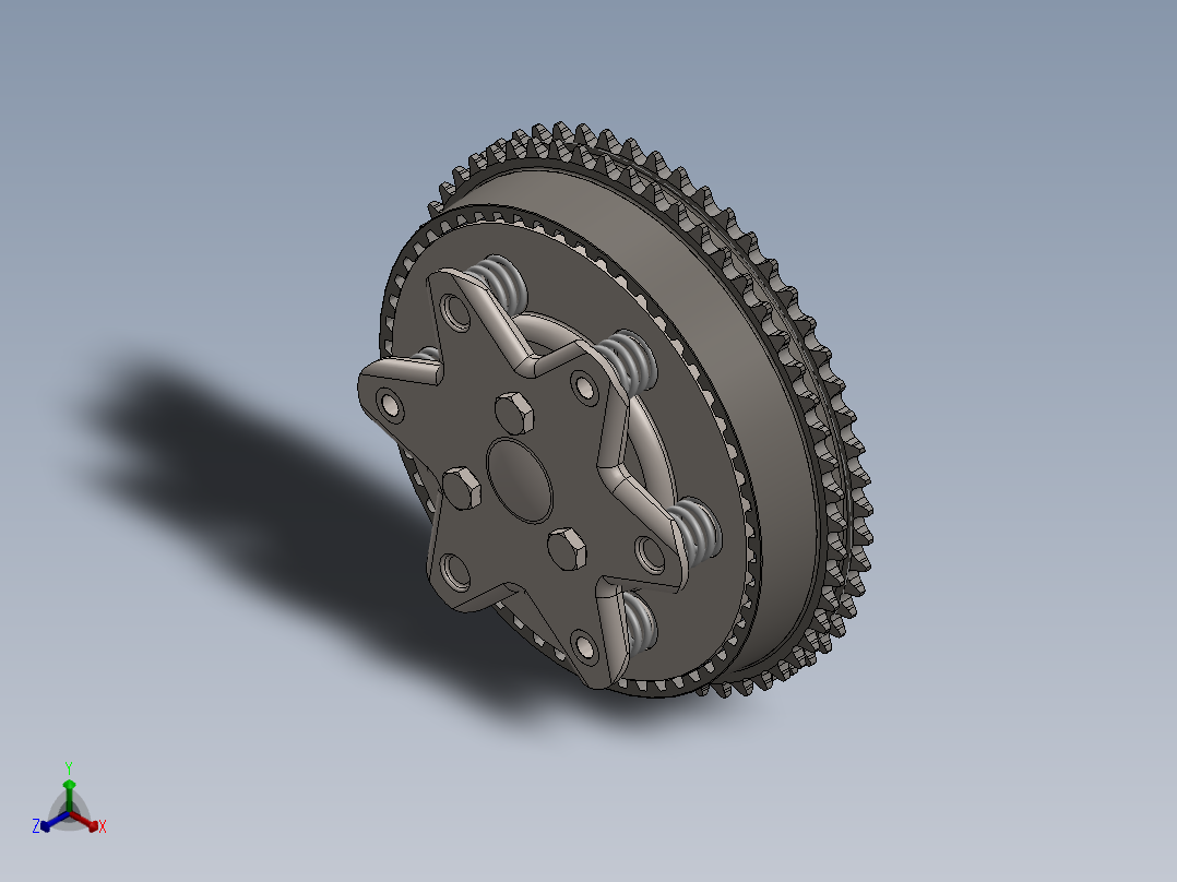 5速摩托车变速箱正等轴测图