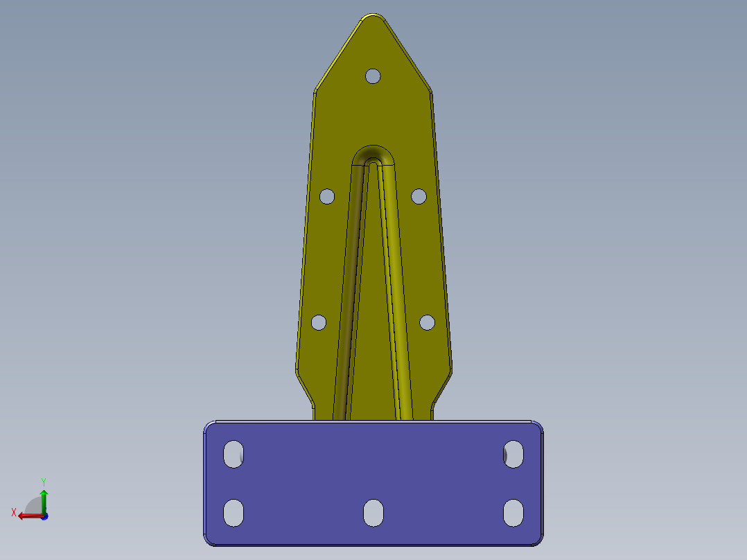 三角合页后视图