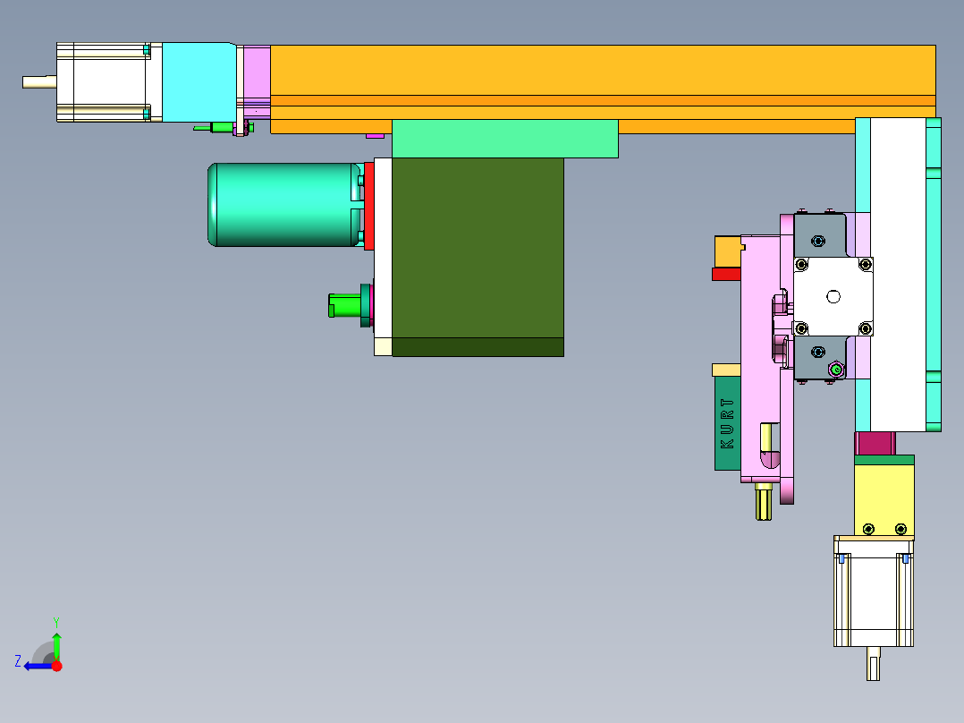 小型钻铣床微型四轴铣床加工中心右视图