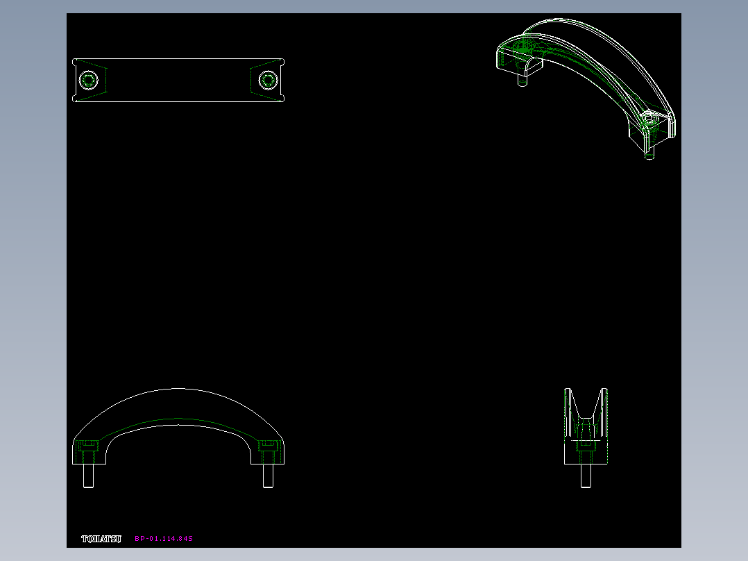 取手(塑膠)BP(B)-2D多系列多零件图纸模型