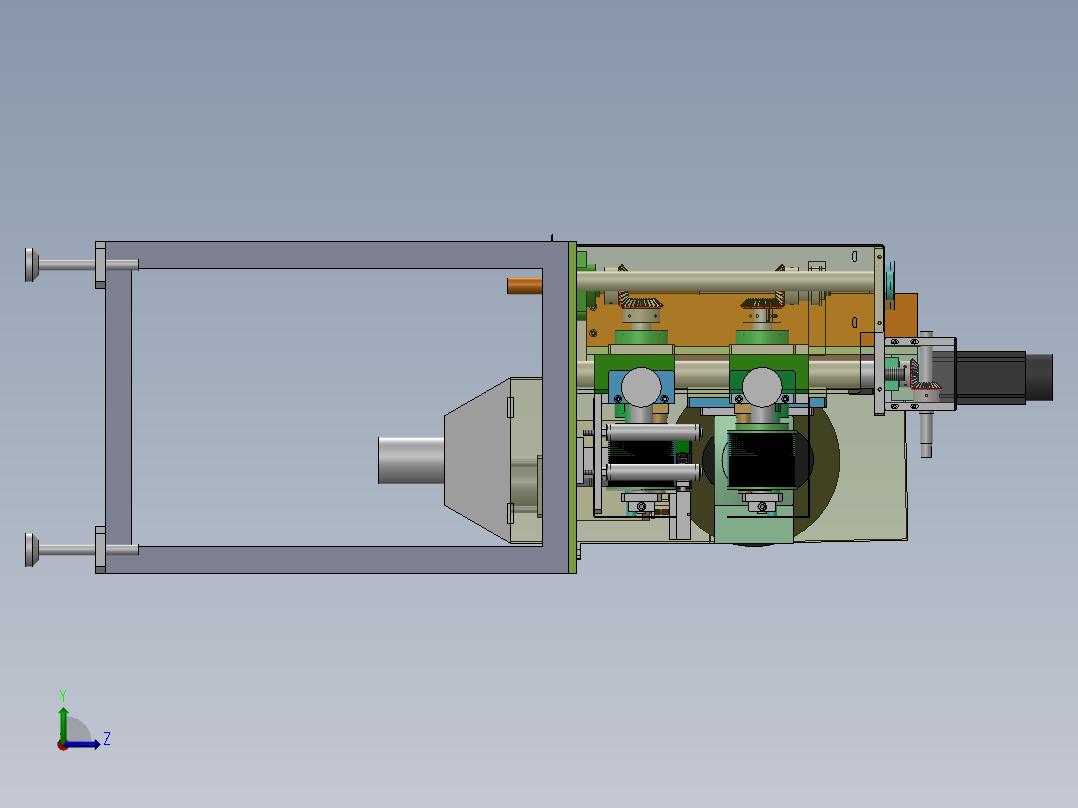 自动定长锯切机(sw18可编辑+工程图）左视图
