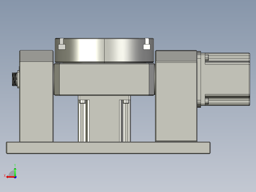 谐波传动减速机 五轴数控铣床第四、五交流旋转轴后视图