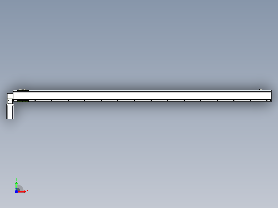 同步带滑台-半封闭B13-L90-S2850-L-Z86-D3前视图